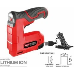 Graffatrice Chiodatrice Valex A Batteria Al Litio 36 Chiodi E Punti 3,6v 1,5ah