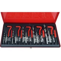 Kit Riparazione Filetti Elicoidi 131pz Maschio Inserti Ripristina Filettatura