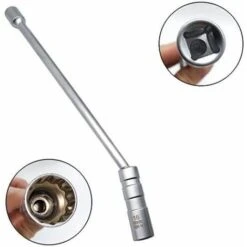 CHIAVE CANDELA CANDELETTE ATTACCO 3/8 E BASE ROTANTE SNODABILE MILLERIGHE 14MM