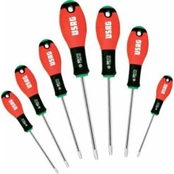 USAG 322 STX/S7 SERIE SET KIT GIRAVITI CACCIAVITI TORX FORATI CON FORO PROFESS.