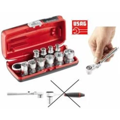USAG 610 1/4 EFK ASSORTIMENTO CHIAVI BUSSOLE RIBASSATE C. CRICCHETTO REVERSIBILE