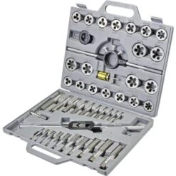 TOOLCRAFT TO-7199877 KIT Maschi E Filiere 45 Parti HSS Metrica M6, M8, M10, M12, M14, M16, M18, M20, M22, M24