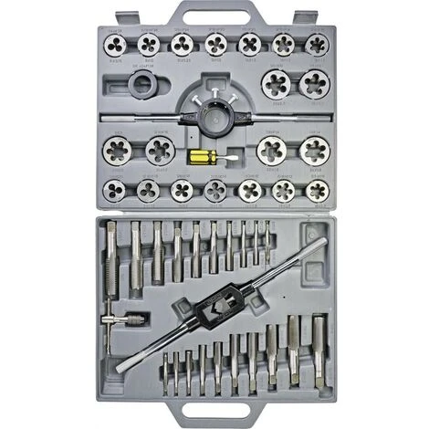 TOOLCRAFT TO-7199877 KIT Maschi E Filiere 45 Parti HSS Metrica M6, M8, M10, M12, M14, M16, M18, M20, M22, M24 5 TOOLCRAFT TO-7199877 KIT Maschi E Filiere 45 Parti HSS Metrica M6, M8, M10, M12, M14, M16, M18, M20, M22, M24 - immagine 5