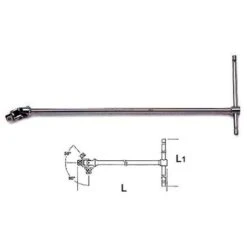 CHIAVE A T ATTACCO QUADRO SNODATO 1/2 LUNGHEZZA 450mm