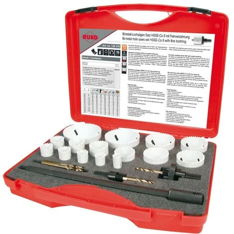 Ruko Set Di Sega A Frolla Bi-Metall HSSCO8. Bianco. HSS Premium 1 Ruko Set Di Sega A Frolla Bi-Metall HSSCO8. Bianco. HSS Premium