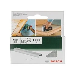Bosch 2609255824 - Punti Fini Tipo 53, Larghezza 11,4 Mm, Spessore 0,74 Mm, Lunghezza 18 Mm, 1000 Pezzi
