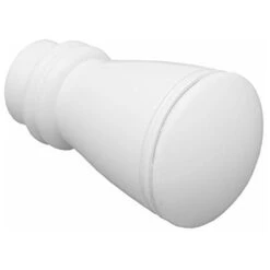 Gardinia 11279 Terminale Siro Per Asta, Metallo, Bianco, Ø 20 Mm, 2 Unità