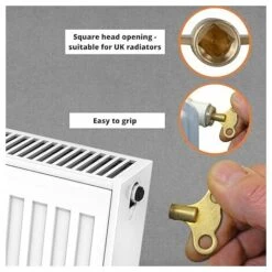 Chiave Di Sfiato Del Riscaldatore 1 Pezzo Per Lo Sfiato, Chiave In Ottone Massiccio Per Tutti I Dissipatori Di Calore Da 5 Mm -Negozio al dettaglio Ks Tools || No name || Beta 71375503 3