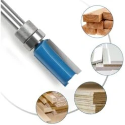 MINKUROW Fresa Dritta, 3 Pezzi 1/4" Frese Per Legno In Carburo, Frese Con Finitura A Filo Modellata, Utensile Da Taglio Con Cuscinetto Superiore Per Falegname Fai-Da-Te -Negozio al dettaglio Ks Tools || No name || Beta 72034370 3