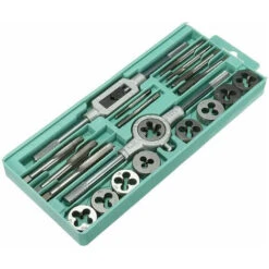 Set Di Utensili Con 20 Pezzi Maschi Per Filettatura Metrica In Acciaio Inox