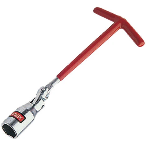 Chiave Per Candele Da 16 VALEX 1460122 Con Snodo Cardanico - Bussola Esagonale 1 Chiave Per Candele Da 16 VALEX 1460122 Con Snodo Cardanico - Bussola Esagonale