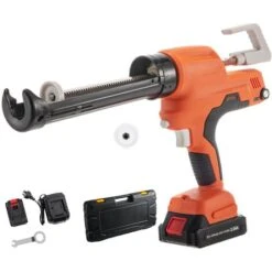 VEVOR Pistole Per Calafataggio A Mano Spinta,0-6500N Pistola Silicone Professionale Adatta Per Cartuccia In Tensione, 20V Pistola Per Calafataggio In Ferro E PA6 Per Riempire Fessure E Crepe Di Porta