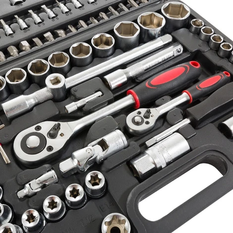 AREBOS Set Di Chiavi A Bussola Cassetta Degli Attrezzi Per Auto 108 Pezzi 2 AREBOS Set Di Chiavi A Bussola Cassetta Degli Attrezzi Per Auto 108 Pezzi - immagine 2