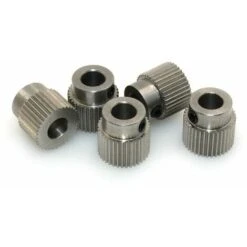 Puleggia Estrusore 40 Denti Cilindro 5 Mm Ingranaggio Guida Ottone Per Stampante 3D Filamento 1,75 Mm E 3 Mm (set Di 5), Acciaio Inossidabile, 5