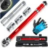 MASKO® Chiave Dinamometrica 6 Pz. Set 40-210Nm 1/2 ' CV Con 3 Attacchi Da 17 Mm, 19 Mm, 21 Mm E Prolunga Da 125 Mm Con Custodia +/- 4% Di Tolleranza Chiave Per Pneumatici Chiave Dinamometrica Per Auto