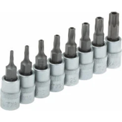 CHIAVI BUSSOLE TORX 5 PUNTE PER DEBIMETRO FLUSSOMETRO ATTACCO 1/4 9 PEZZI 2355 VBGS