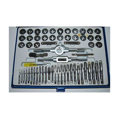 SET 60 PZ MASCHI E FILIERA FILIERE CHROME VANADIUM METRICHE Pollici Filettare OX 1 SET 60 PZ MASCHI E FILIERA FILIERE CHROME VANADIUM METRICHE Pollici Filettare OX