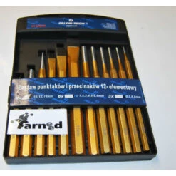 SET SCALPELLI CACCIASPINE CACCIACHIODI PUNZONI 12 PZ PEZZI BULLINI FARNEED