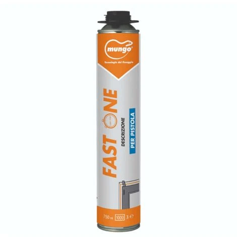 Schiuma Poliuretanica Adesiva Fast One 750ml Per Pistola - Mungo 1713069 1 Schiuma Poliuretanica Adesiva Fast One 750ml Per Pistola - Mungo 1713069