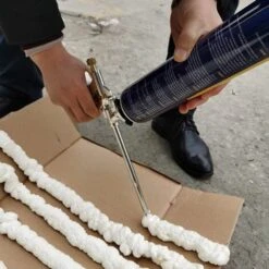 Pistola In Schiuma, Pistola In Schiuma Poliuretanica Per Calafataggio Edile, Pistola In Schiuma PU In Metallo Per Impieghi Gravosi Per Sigillatura Riempimento Sigillatura (oro) -Negozio al dettaglio Ks Tools || No name || Beta 92042260 3
