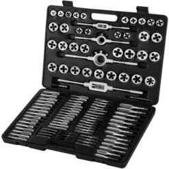 VEVOR Set Maschi E Filiere 110 Pezzi Filettatura E Maschiatura In Acciaio Al Tungsteno M2-M18 Maschi E Filiere M2-M18 Con Custodia Portatile