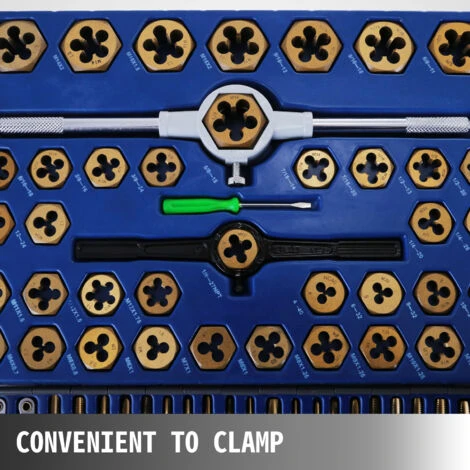 VEVOR Set Maschi E Filiera 86 Pezzi Filettatura E Maschiatura Per Filettatura Assortimento Di Elicoidi Per Riparazione Di Filettature Filiere E Maschi In Acciaio Al Tungsteno Tap E Die Set 86 Pezzi 5 VEVOR Set Maschi E Filiera 86 Pezzi Filettatura E Maschiatura Per Filettatura Assortimento Di Elicoidi Per Riparazione Di Filettature Filiere E Maschi In Acciaio Al Tungsteno Tap E Die Set 86 Pezzi - immagine 5