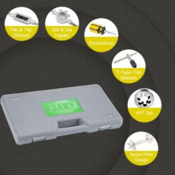 VEVOR Set Maschi E Filiere Per Filettatura 60 Pezzi Filettatura E Maschiatura Maschi E Filiere Professionali In Acciaio Al Carbonio Per Macchine Utensili, Moduli Di Precisione, Trasformatori Di Tensio -Negozio al dettaglio Ks Tools || No name || Beta 92209267 5