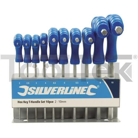 CHIAVI ESAGONALI IMPUGNATURA A T 2-10mm BRUGOLA SET 10pz 323710 2 CHIAVI ESAGONALI IMPUGNATURA A T 2-10mm BRUGOLA SET 10pz 323710 - immagine 2