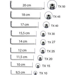 Set Chiavini Torx A Stella 9PZ T10-T50 A Burgola Auto Moto Bici 2528 -Negozio al dettaglio Ks Tools || No name || Beta 94930235 5