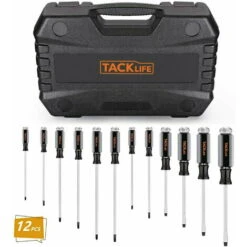 TACKLIFE Set Di Cacciaviti, 12 Pezzi -HSS7B