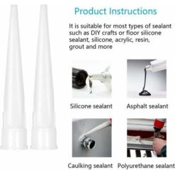 40pcs Punta Ugello Cartuccia Pistola In Silicone Punte In Silicone Ugelli Di Ricambio Per Sigillante Adesivo Siliconico Con Raschietto In Plastica Per Mastice Di Ricambio Estensione Mastice 9 40pcs Punta Ugello Cartuccia Pistola In Silicone Punte In Silicone Ugelli Di Ricambio Per Sigillante Adesivo Siliconico Con Raschietto In Plastica Per Mastice Di Ricambio Estensione Mastice -Negozio al dettaglio Ks Tools || No name || Beta 97078226 5