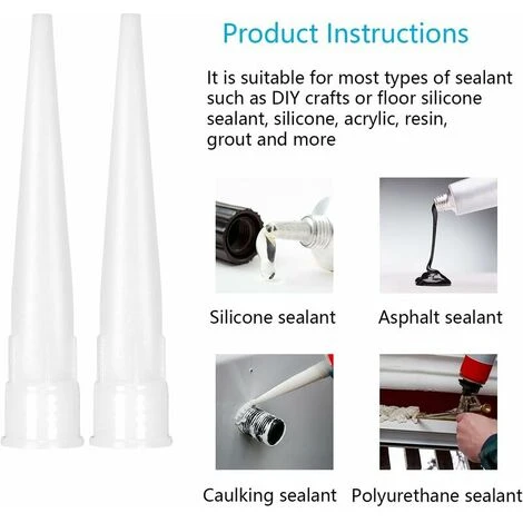 40pcs Punta Ugello Cartuccia Pistola In Silicone Punte In Silicone Ugelli Di Ricambio Per Sigillante Adesivo Siliconico Con Raschietto In Plastica Per Mastice Di Ricambio Estensione Mastice 5 40pcs Punta Ugello Cartuccia Pistola In Silicone Punte In Silicone Ugelli Di Ricambio Per Sigillante Adesivo Siliconico Con Raschietto In Plastica Per Mastice Di Ricambio Estensione Mastice - immagine 5