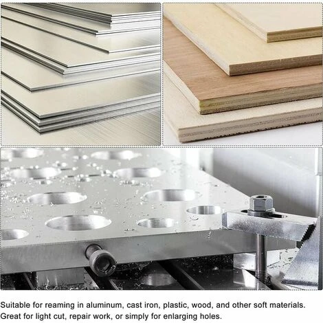 Alesatore A Mano Quadrato HSS Fresa Per Utensili In Metallo Regolabile Alesatore A Mano Impostazione Fori 17-19 Mm 6 Scanalature 5 Alesatore A Mano Quadrato HSS Fresa Per Utensili In Metallo Regolabile Alesatore A Mano Impostazione Fori 17-19 Mm 6 Scanalature - immagine 5