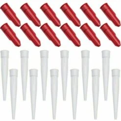 Set 24 Tappi, Punte Applicatori In Silicone Efermable Per Cappio Calafataggio Bianco, Inclusi 12 Rumori Di Calafataggio Bianchi E 12 Cappio Per Calafataggio Cauge, Tappi Per Ugelli, Plastica -Negozio al dettaglio Ks Tools || No name || Beta 97893947 4