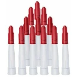 Set Di 24 Copri Ugelli Per Sigillante, Include 12 Confezioni Di Ugelli Per Sigillante Bianco E 12 Confezioni Di Copri Ugelli Per Sigillante Rosso, Plastica