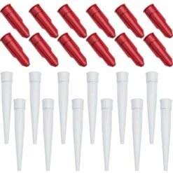 Set Di 24 Copri Ugelli Per Sigillante, Include 12 Confezioni Di Ugelli Per Sigillante Bianco E 12 Confezioni Di Copri Ugelli Per Sigillante Rosso, Plastica -Negozio al dettaglio Ks Tools || No name || Beta 98126842 5