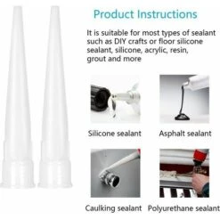 40pcs Ugello Punta Cartuccia Di Pistola In Silicone Punte In Silicone Ugelli Di Ricambio Per Sigillante Adesivo In Silicone Con Raschietto In Plastica Per La Sostituzione Dell'Estensione Del Calafatag 9 40pcs Ugello Punta Cartuccia Di Pistola In Silicone Punte In Silicone Ugelli Di Ricambio Per Sigillante Adesivo In Silicone Con Raschietto In Plastica Per La Sostituzione Dell'Estensione Del Calafatag -Negozio al dettaglio Ks Tools || No name || Beta 98130592 5