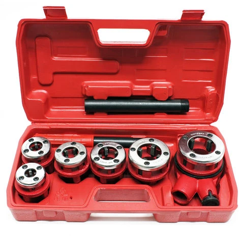 Filiera Manuale A Cricco, Set 9 Pezzi Per Filettatura Tubi Idraulici, Filettatrice 3 Filiera Manuale A Cricco, Set 9 Pezzi Per Filettatura Tubi Idraulici, Filettatrice - immagine 3