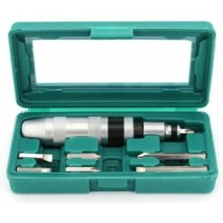 Cacciavite A Percussione Da 8 Pezzi E Punte Cacciavite A Percussione Manuale Reversibile Con Correttore A Vite A Percussione