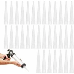 40 Ugelli Per Cartucce Di Pie In Silicone Punte In Silicone Ugelli Di Ricambio Per Sigillante Adesivo In Silicone Con Raschietto In Plastica Per Estensione Di Calafataggio Sostituzione Di Mastice